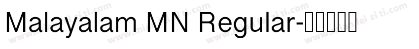 Malayalam MN Regular字体转换